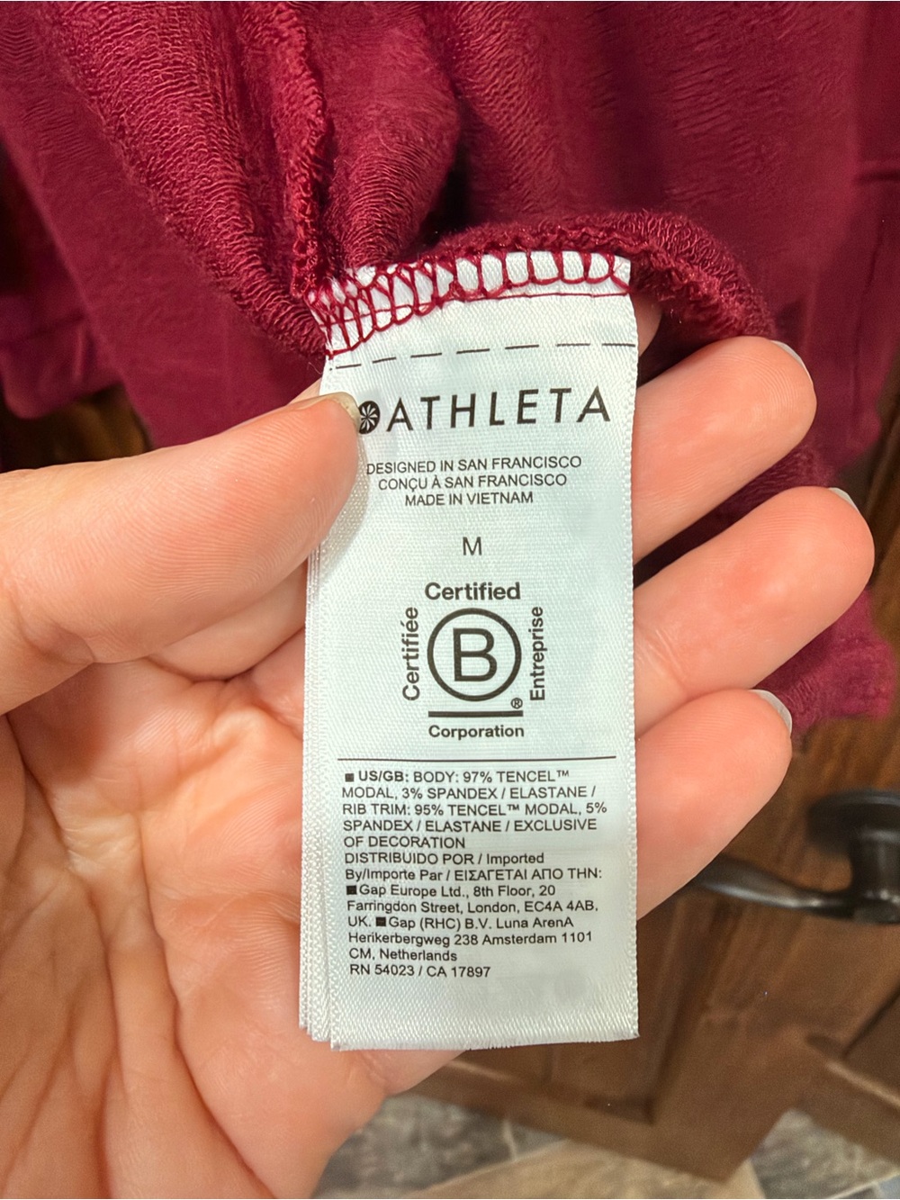 Athleta Draped Open-Front Cardigan in Raspberry - Picture 5 of 7